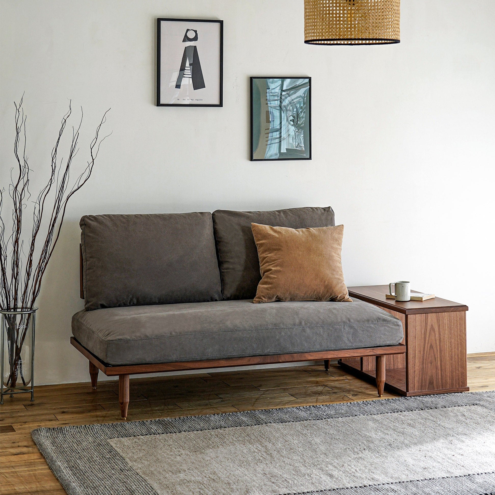 EPI 2P SOFA WALNUT グレー