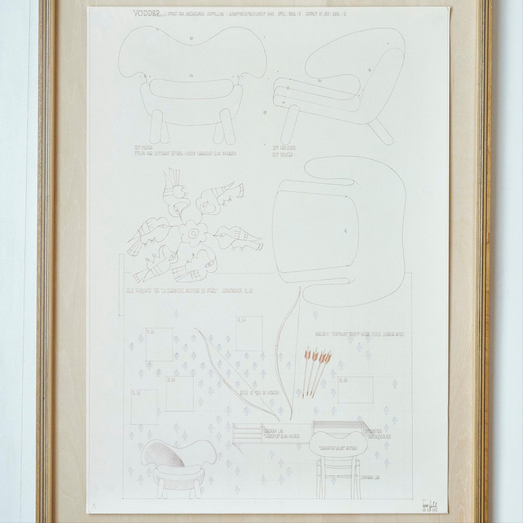 Finn Juhl ポスターフレームセット A1 / Oak – tiflo