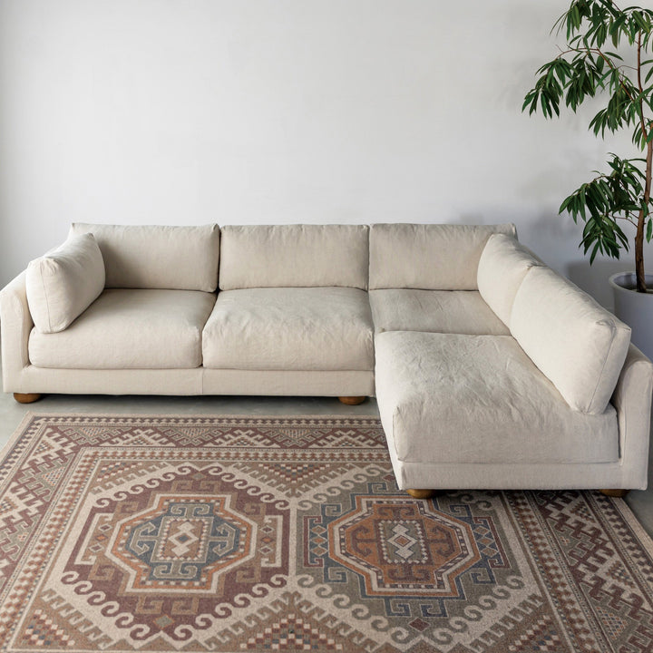 2台組み合わせれば、広々としたL字カウチソファにも拡張できます。