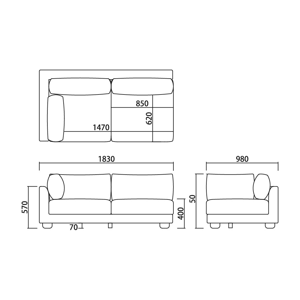 三面図　Right Arm