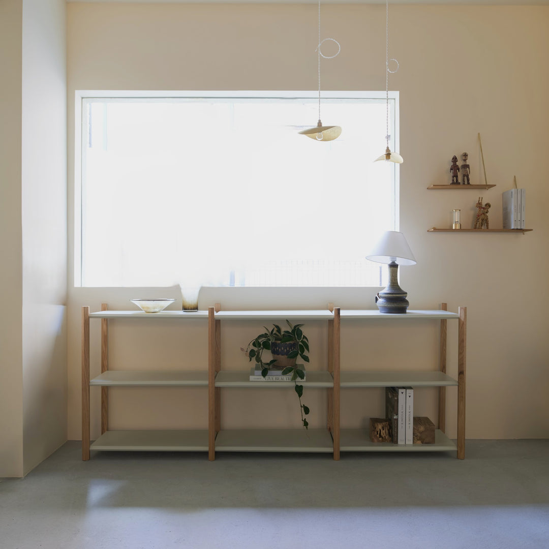 3shelves for joint（追加用3段×1列）
を繋げて3列にすることも。