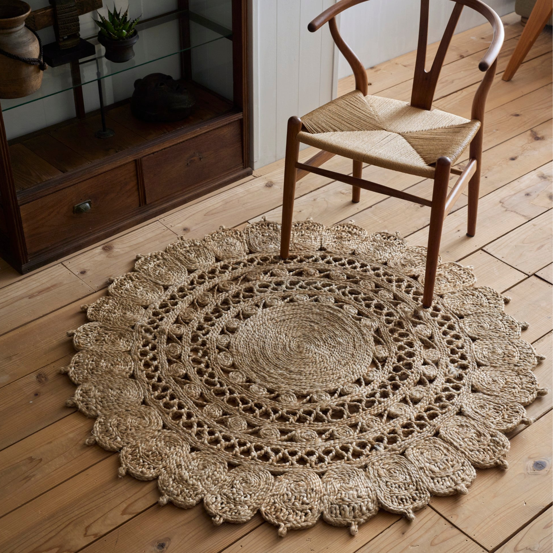 Jute Circle ラグマット　Aタイプ