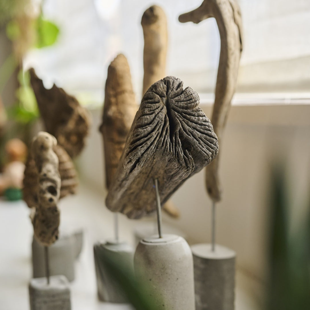 量産されたオブジェやデザイン雑貨にはない、強い個性を感じます。