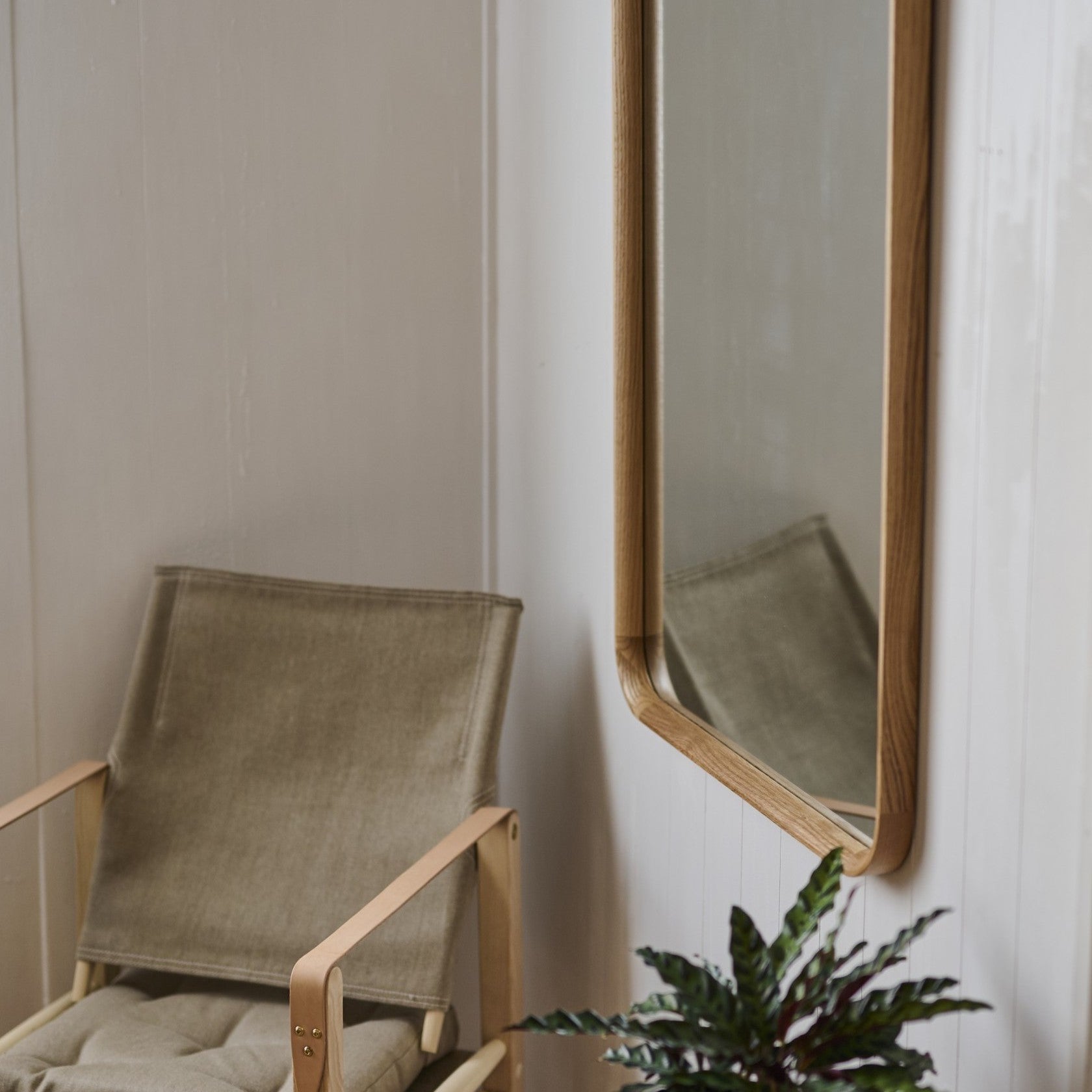 壁掛けミラー | Oak frame ミラー Square – tiflo