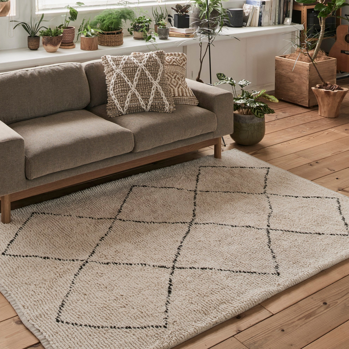 【1月入荷予定】ラグマット | RANI | アイボリー | 140×200