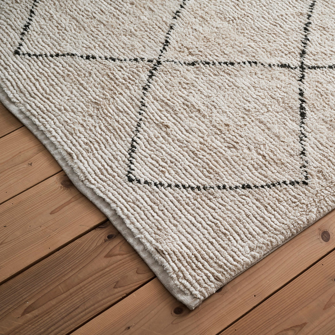 【1月入荷予定】ラグマット | RANI | アイボリー | 140×200