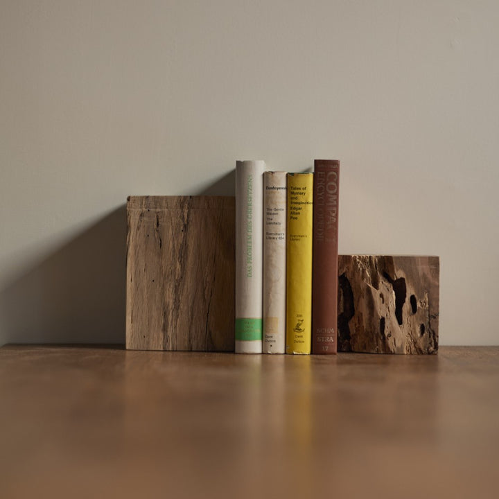 ブックエンド | 虫喰い楢のブロック