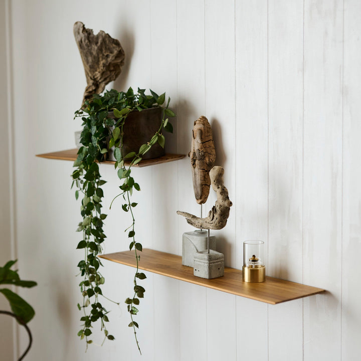 棚受け一体型ウォールシェルフ | Teak Thin shelf