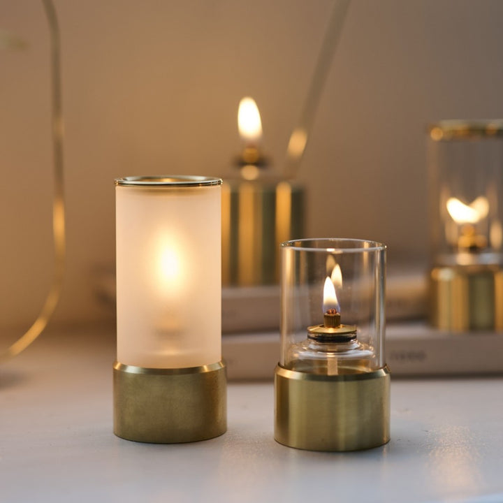 フロストガラスとクリアガラスの比較。
また違った炎の楽しみ方ができます。