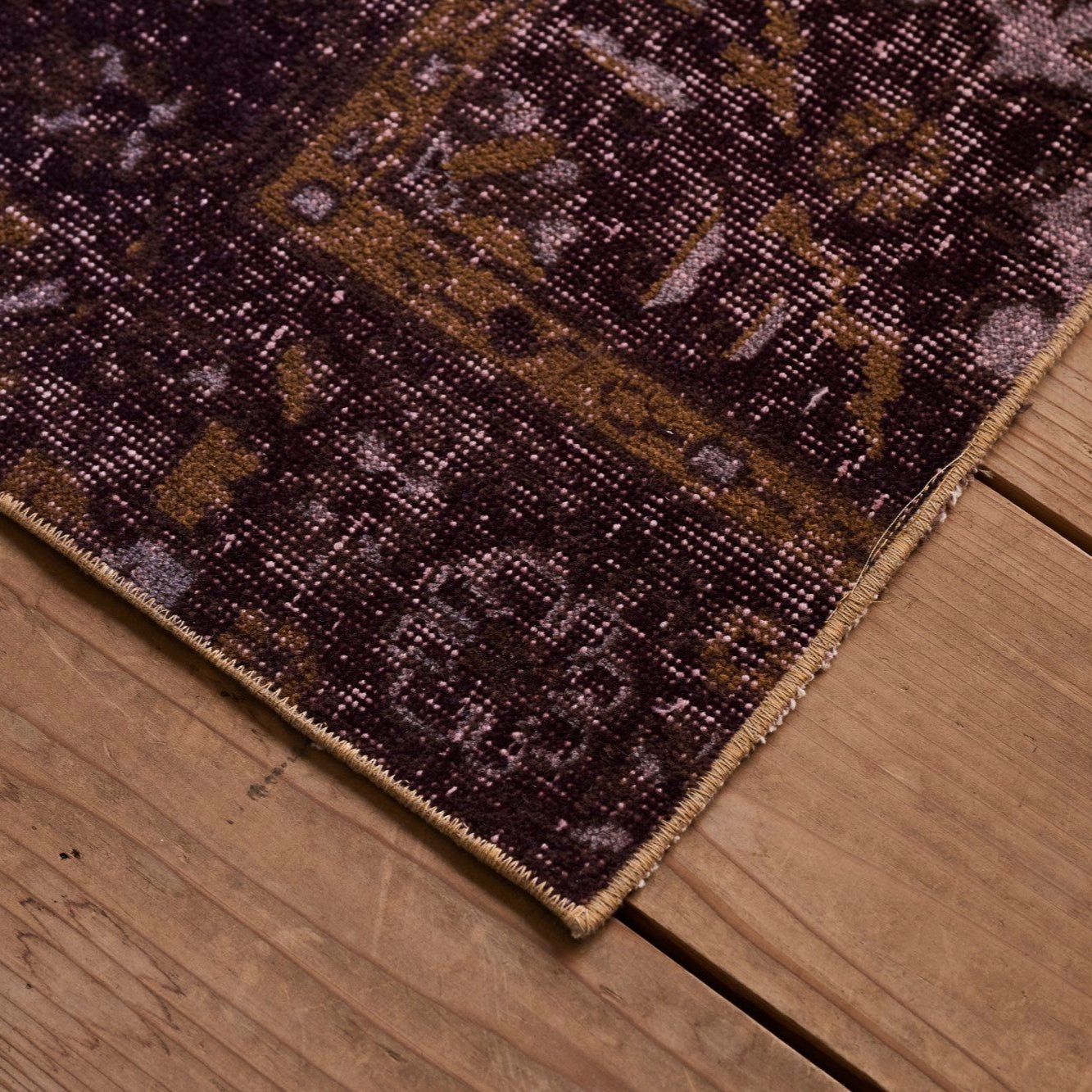 45×75 落ち着いたベージュ　ハーフラウンドトルコヴィンテージラグ 45×75 落ち着いたベージュ ハーフラウンドトルコヴィンテージ