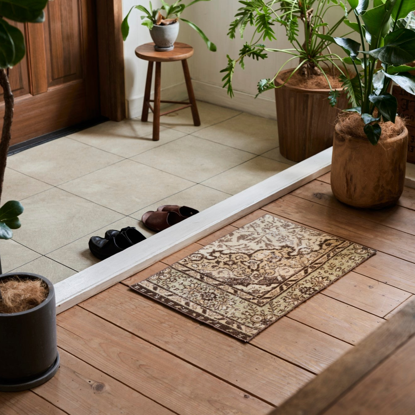 ヴィンテージラグ | トルコ・ドアサイズ No.04 | 茶色 | 79×51 – tiflo