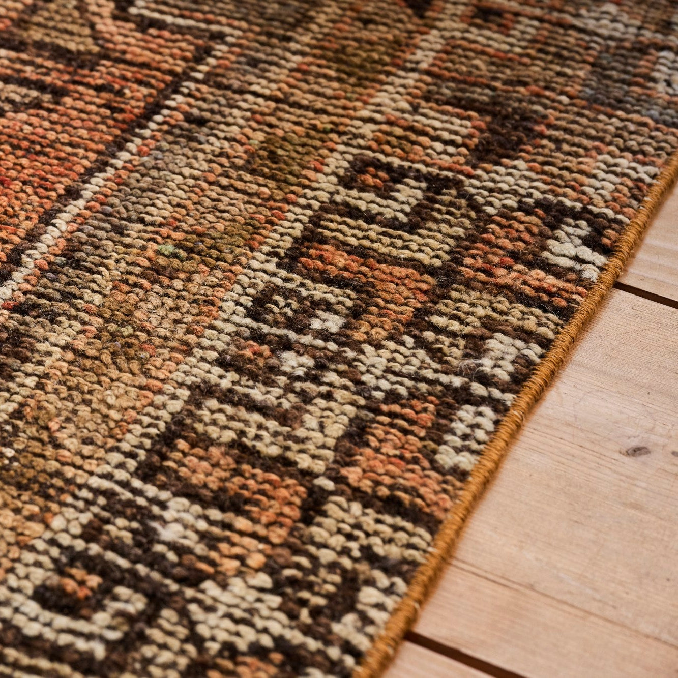 ヴィンテージラグ | トルコ・ドアサイズ No.06 | 茶色 | 102×51 – tiflo